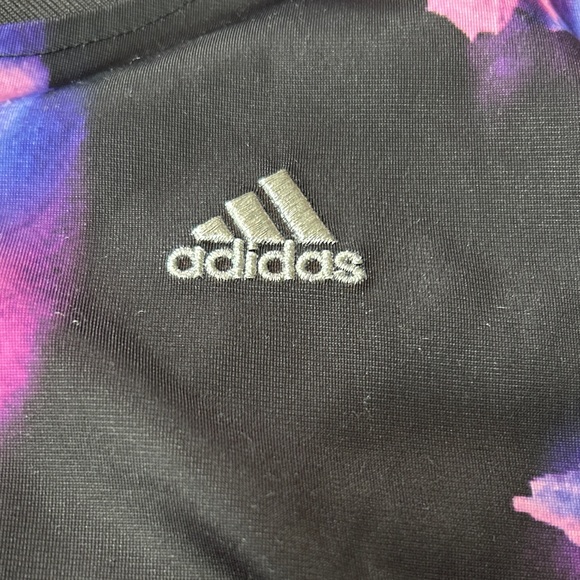 adidas Black Track Jacket and Pants- Pink/Purple Floral Print- Large - Picture 4 of 11